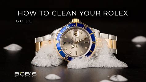 cleaning a rolex watch band